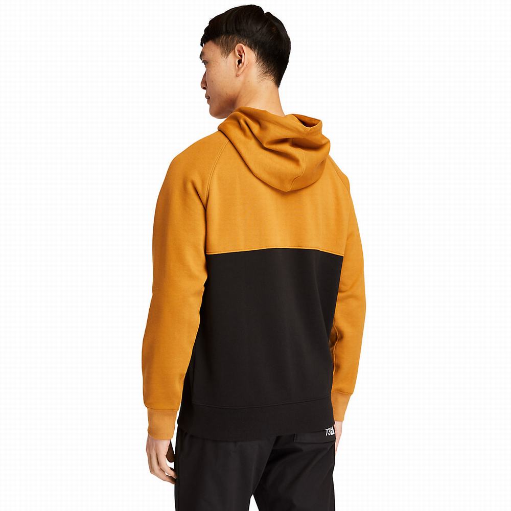 Timberland Cut-and-sew Kapüşonlu Sweatshirt Erkek Sarı | TR-8415A