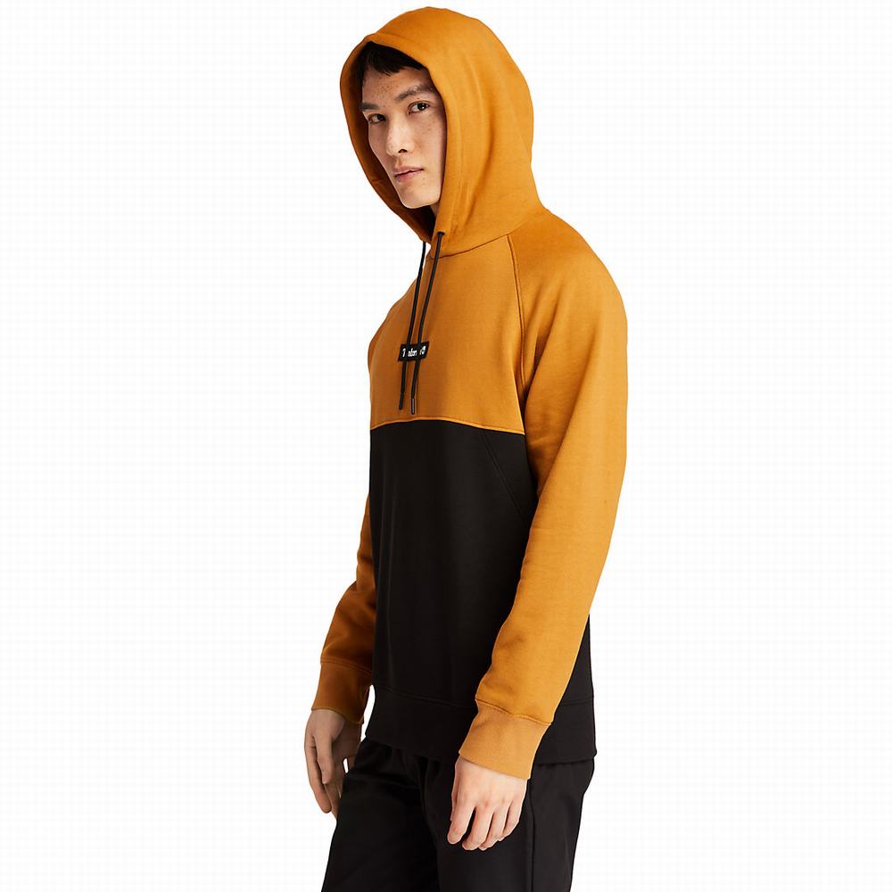 Timberland Cut-and-sew Kapüşonlu Sweatshirt Erkek Sarı | TR-8415A