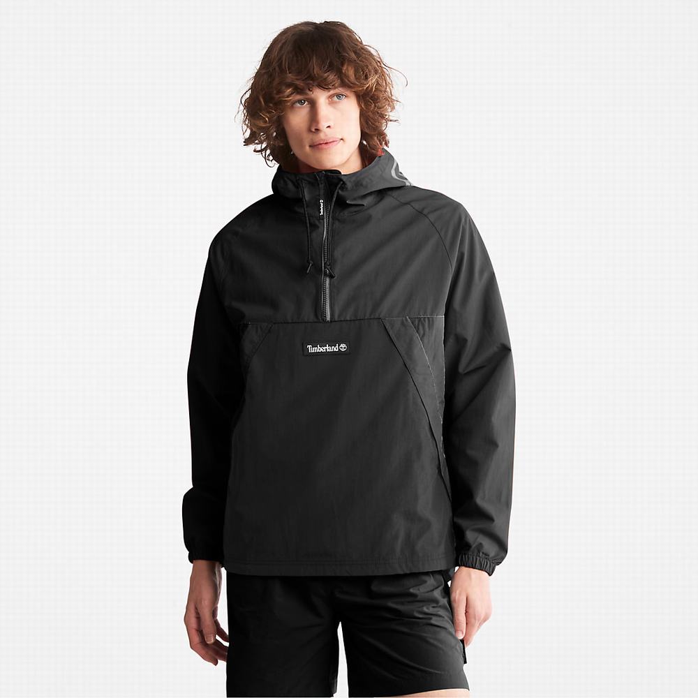 Timberland DWR Zip-Neck Windbreaker Rüzgarlık Erkek Siyah | TR-7193H