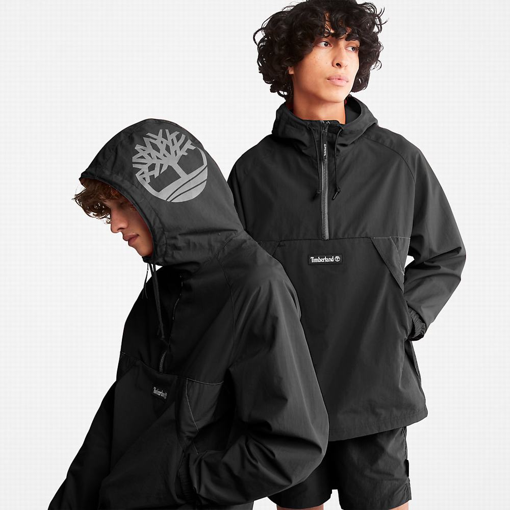 Timberland DWR Zip-Neck Windbreaker Rüzgarlık Erkek Siyah | TR-7193H