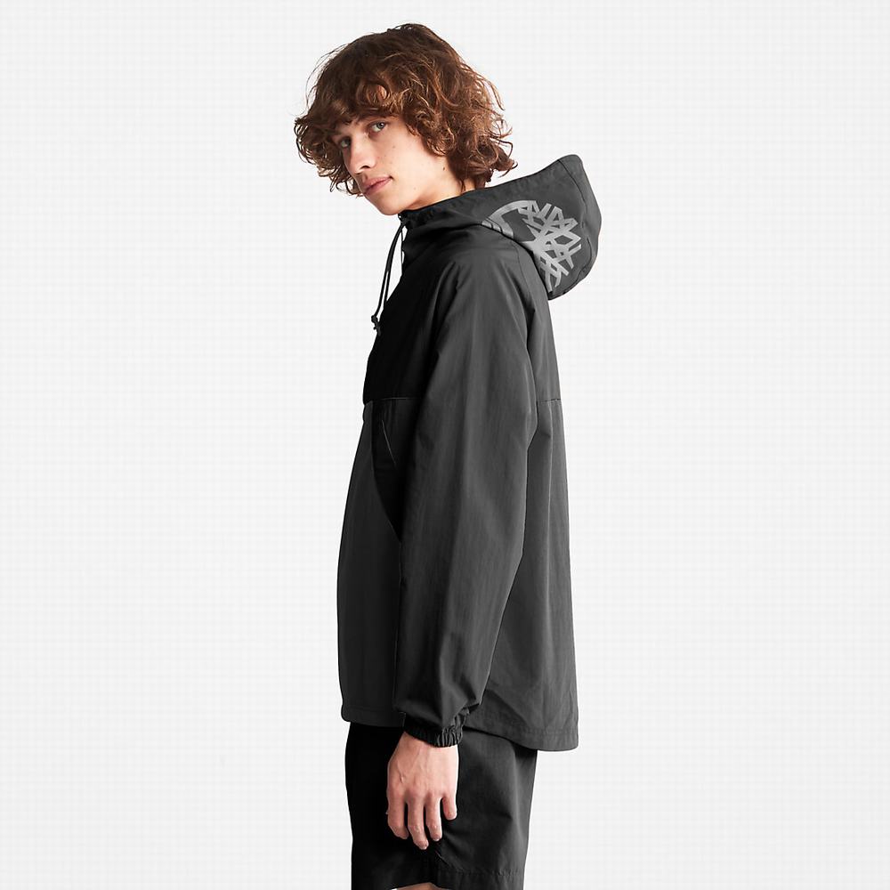 Timberland DWR Zip-Neck Windbreaker Rüzgarlık Erkek Siyah | TR-7193H
