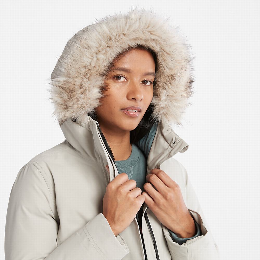 Timberland Down-Free Parka Ceketler Kadın Açık Gri | TR-4873D