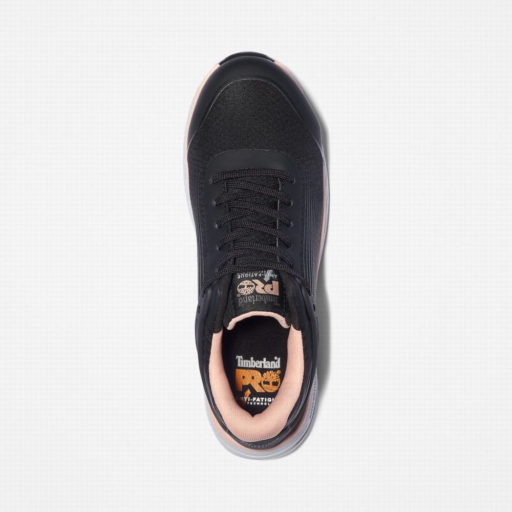 Timberland Drivetrain Composite Burunlu İş Sneaker İş Ayakkabısı Kadın Siyah Pembe | TR-4860R