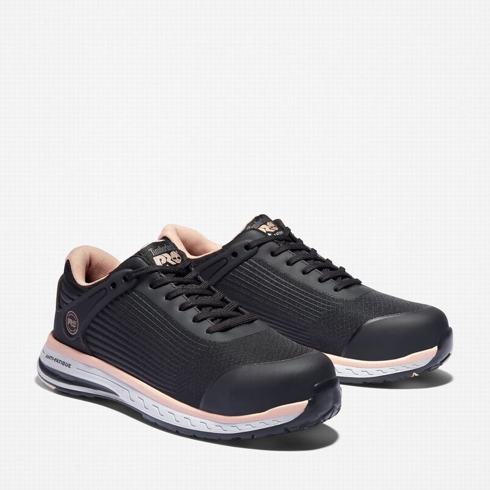 Timberland Drivetrain Composite Burunlu İş Sneaker İş Ayakkabısı Kadın Siyah Pembe | TR-4860R