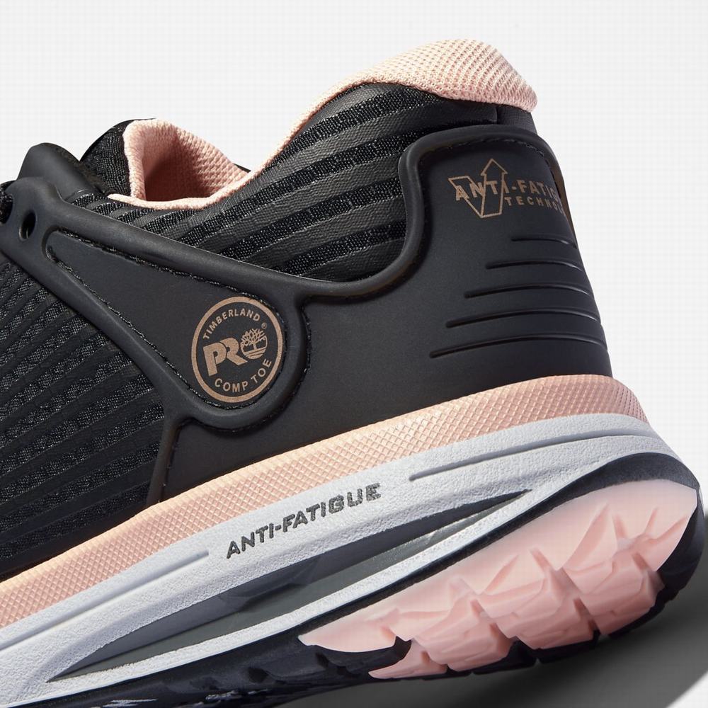 Timberland Drivetrain Composite Burunlu İş Sneaker İş Ayakkabısı Kadın Siyah Pembe | TR-4860R