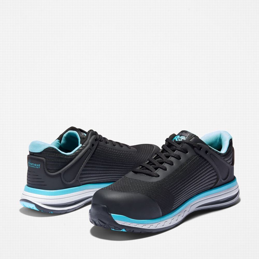 Timberland Drivetrain Composite Burunlu İş Sneaker İş Ayakkabısı Kadın Siyah Mavi | TR-6589E