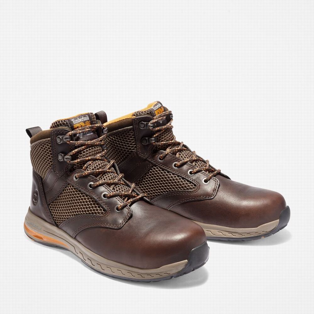 Timberland Drivetrain Composite Burunlu İş Sneaker Iş Botu Erkek Koyu Kahverengi | TR-7658H