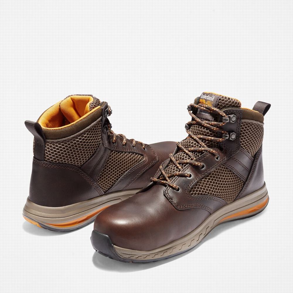 Timberland Drivetrain Composite Burunlu İş Sneaker Iş Botu Erkek Koyu Kahverengi | TR-7658H