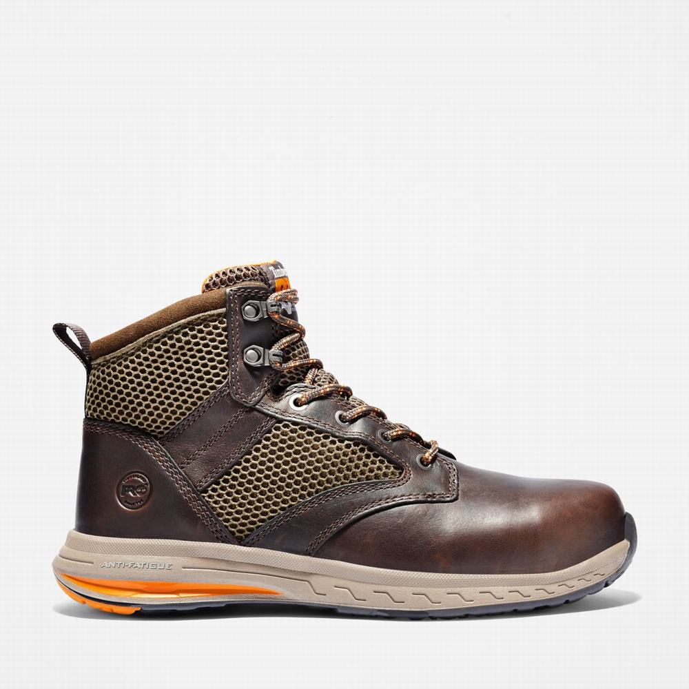Timberland Drivetrain Composite Burunlu İş Sneaker Iş Botu Erkek Koyu Kahverengi | TR-7658H