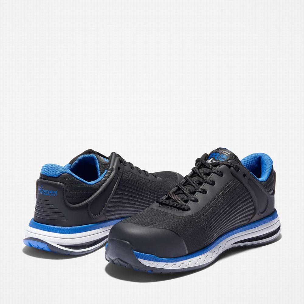 Timberland Drivetrain Composite Burunlu İş Sneaker İş Ayakkabısı Erkek Siyah Mavi | TR-9674W
