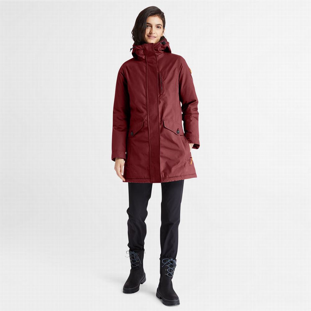 Timberland DryVent™ Waterproof Parka Ceketler Kadın Bordo | TR-2710S