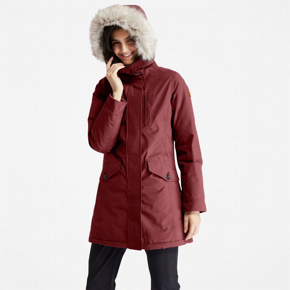 Timberland DryVent™ Waterproof Parka Ceketler Kadın Bordo | TR-2710S