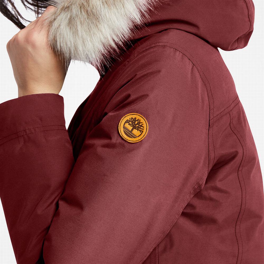 Timberland DryVent™ Waterproof Parka Ceketler Kadın Bordo | TR-2710S
