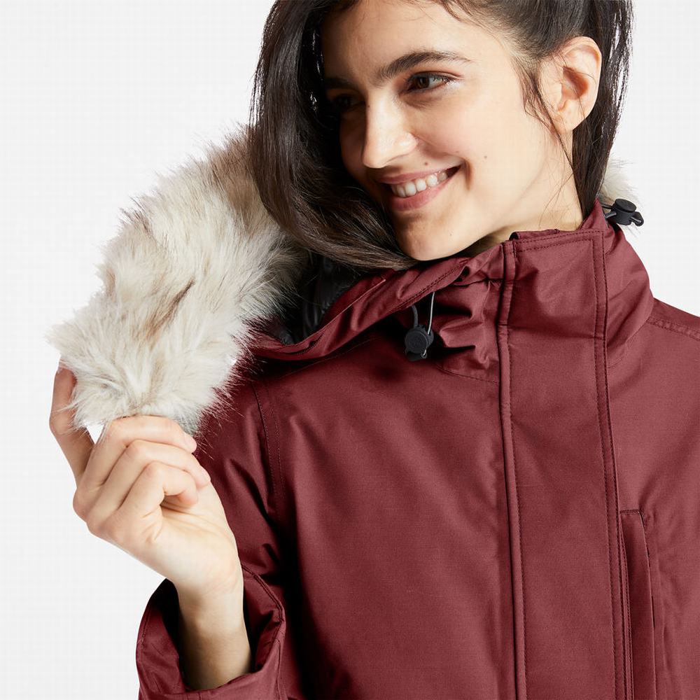 Timberland DryVent™ Waterproof Parka Ceketler Kadın Bordo | TR-2710S