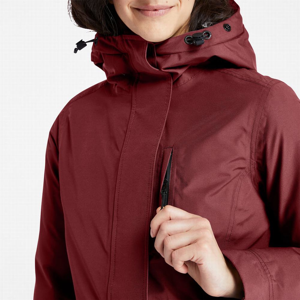 Timberland DryVent™ Waterproof Parka Ceketler Kadın Bordo | TR-2710S