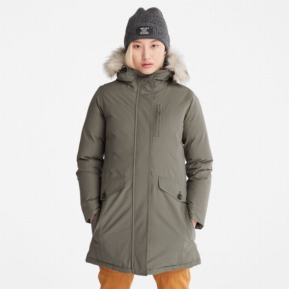Timberland DryVent™ Waterproof Parka Ceketler Kadın Koyu Yeşil | TR-5046A
