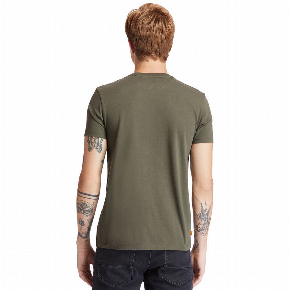 Timberland Dunstan River Crew Tee Tişört Erkek Koyu Yeşil | TR-1564A