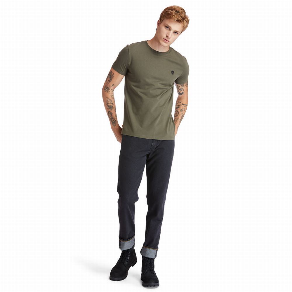 Timberland Dunstan River Crew Tee Tişört Erkek Koyu Yeşil | TR-1564A