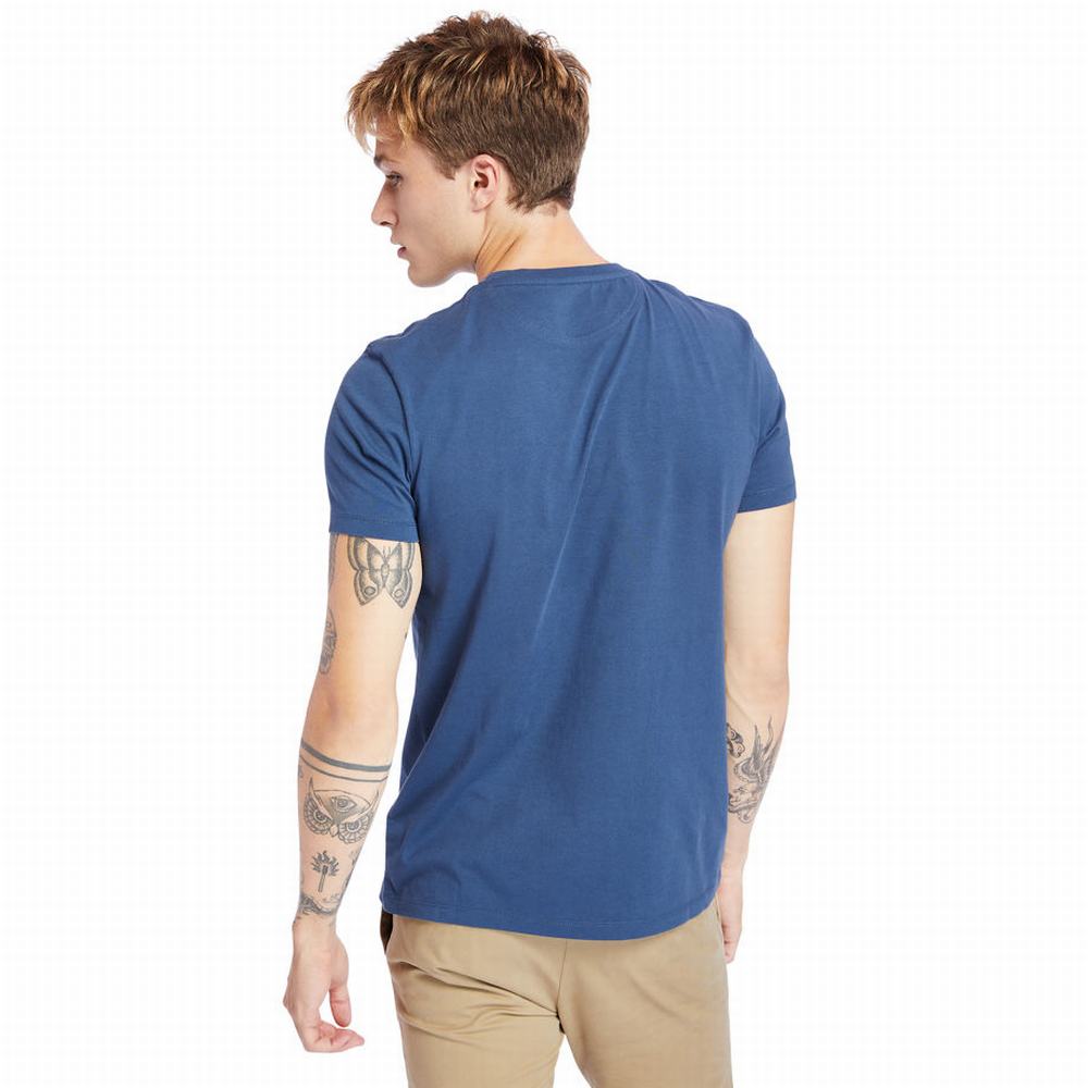 Timberland Dunstan River Crew Tee Tişört Erkek Lacivert | TR-4197G