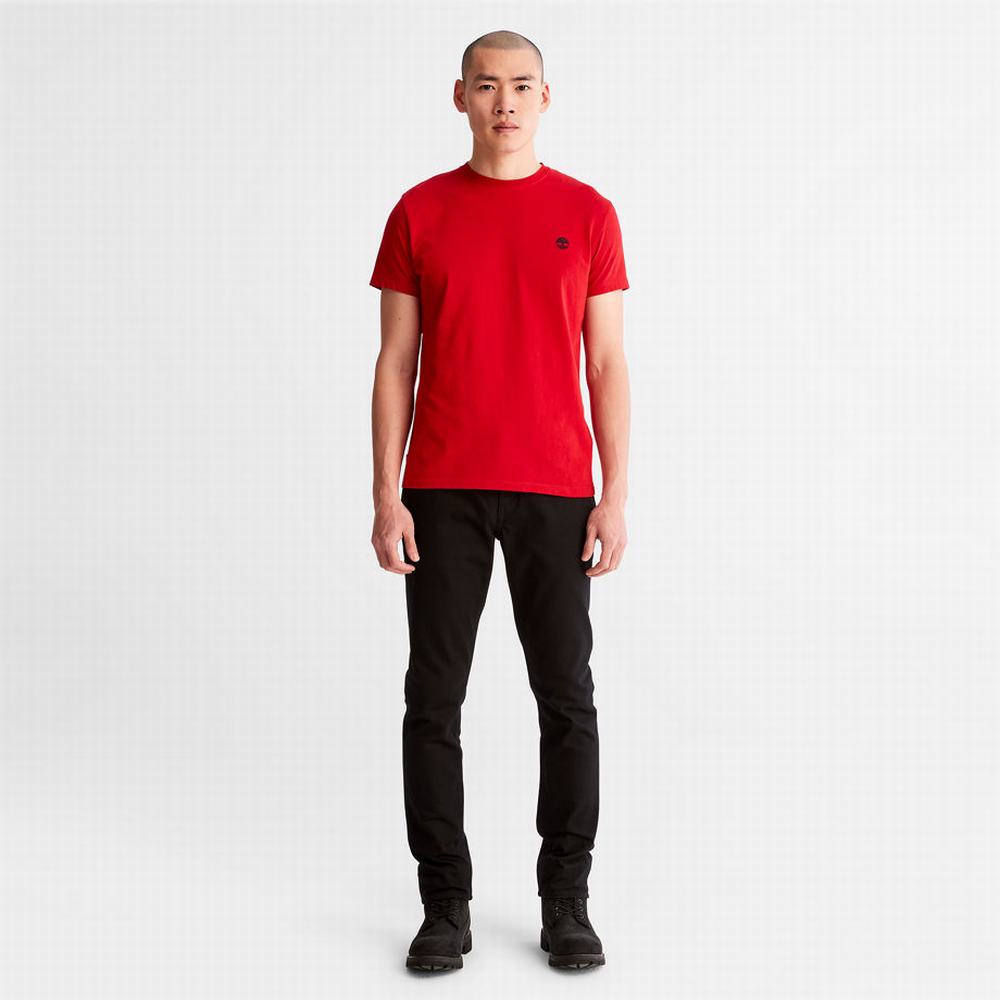 Timberland Dunstan River Crew Tee Tişört Erkek Kırmızı | TR-7681P