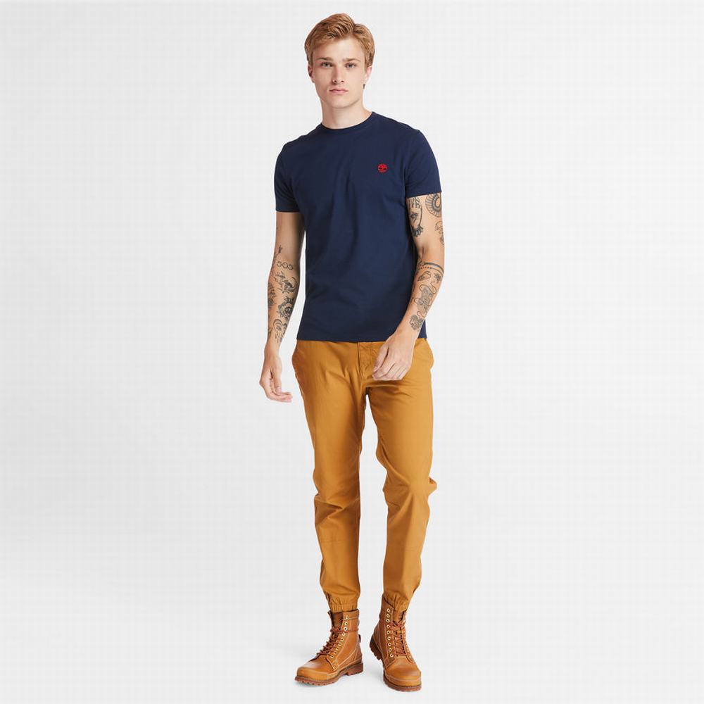 Timberland Dunstan River Crew Tee Tişört Erkek Koyu Mavi | TR-9356J