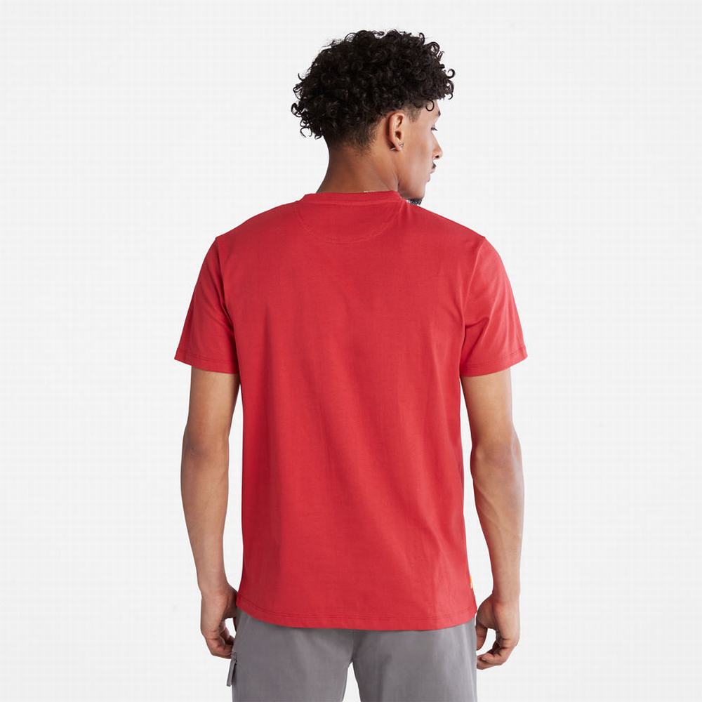 Timberland Dunstan River Crew Tişört Erkek Kırmızı | TR-3851R