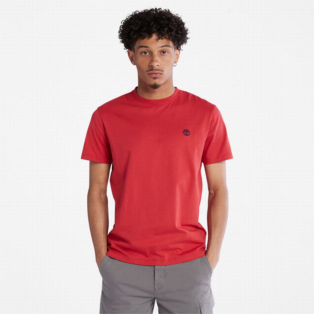 Timberland Dunstan River Crew Tişört Erkek Kırmızı | TR-3851R