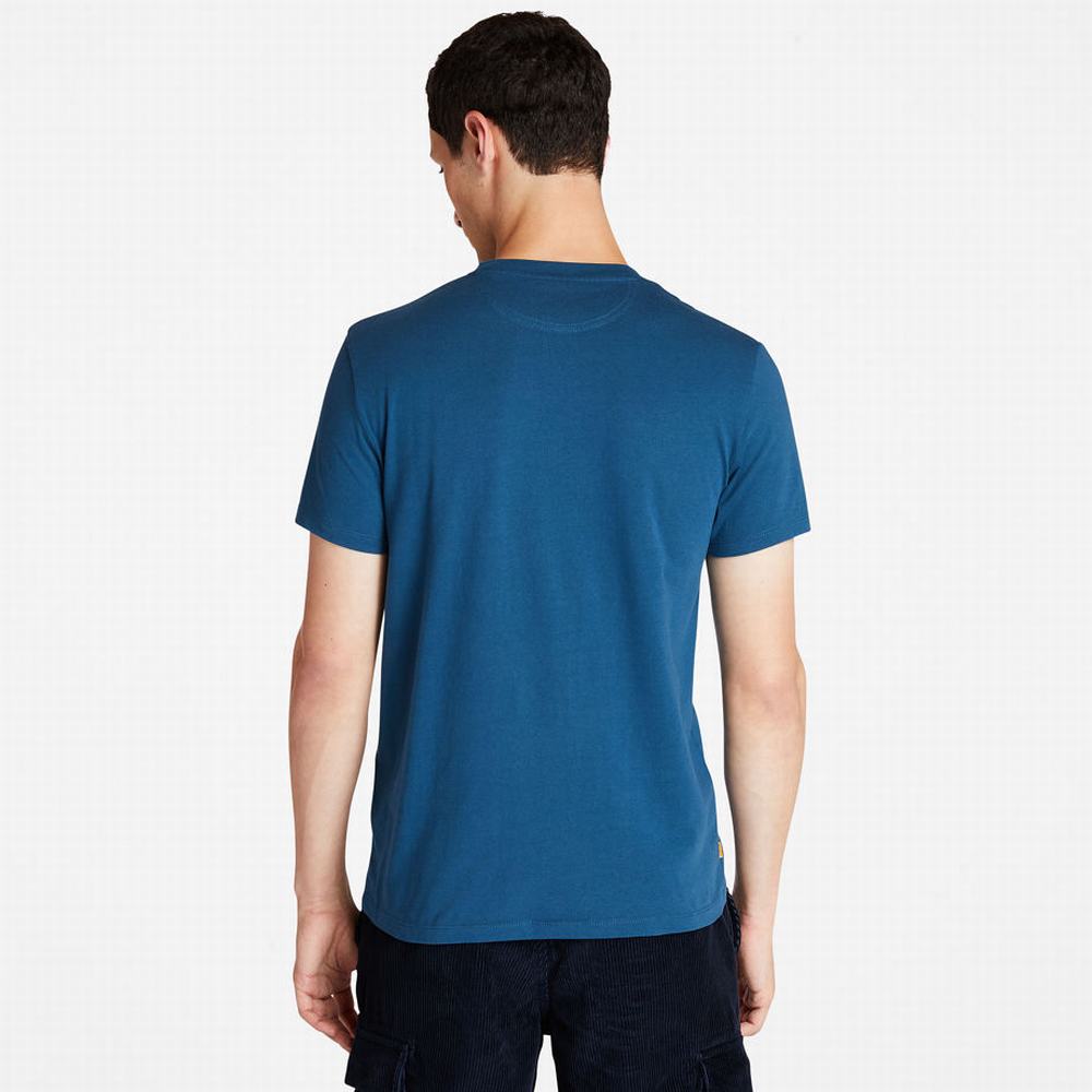 Timberland Dunstan River Crew Tişört Erkek Mavi | TR-5201E