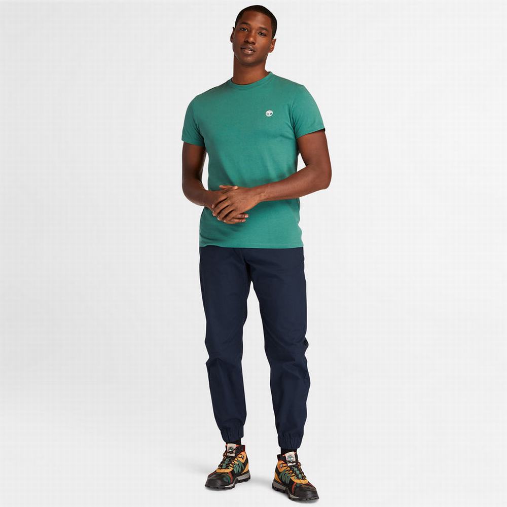 Timberland Dunstan River Crew Tişört Erkek Yeşil | TR-5217Q