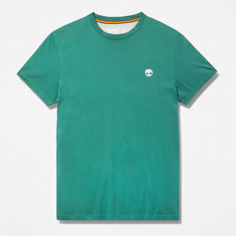 Timberland Dunstan River Crew Tişört Erkek Yeşil | TR-5217Q