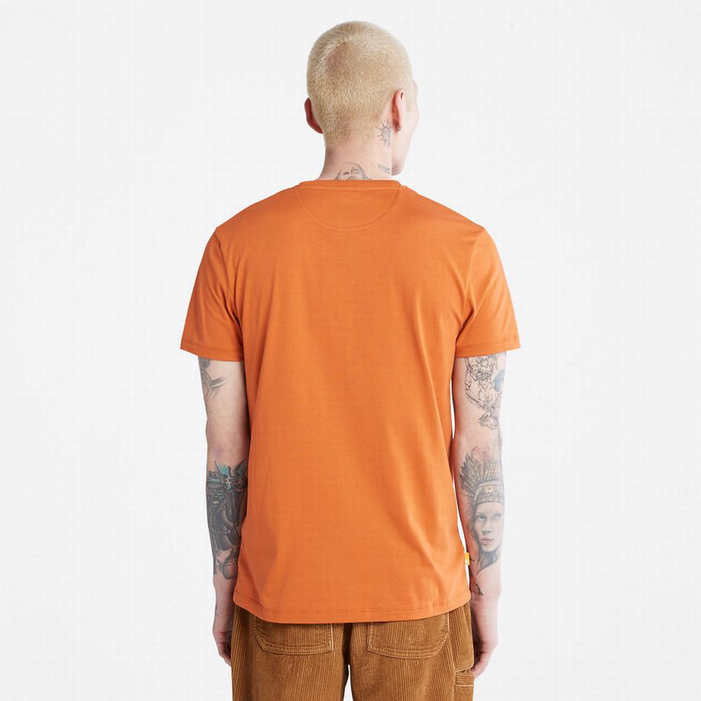 Timberland Dunstan River Crewneck Tişört Erkek Turuncu | TR-4082G