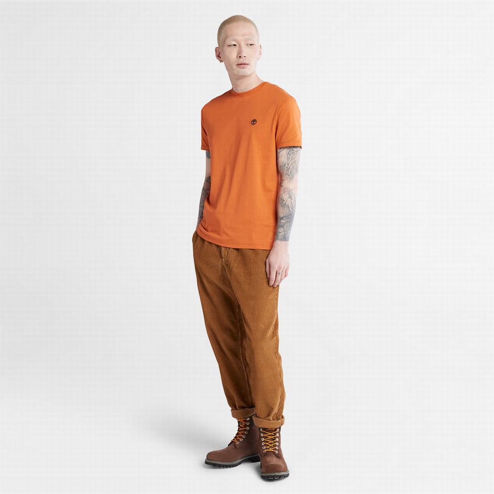 Timberland Dunstan River Crewneck Tişört Erkek Turuncu | TR-4082G