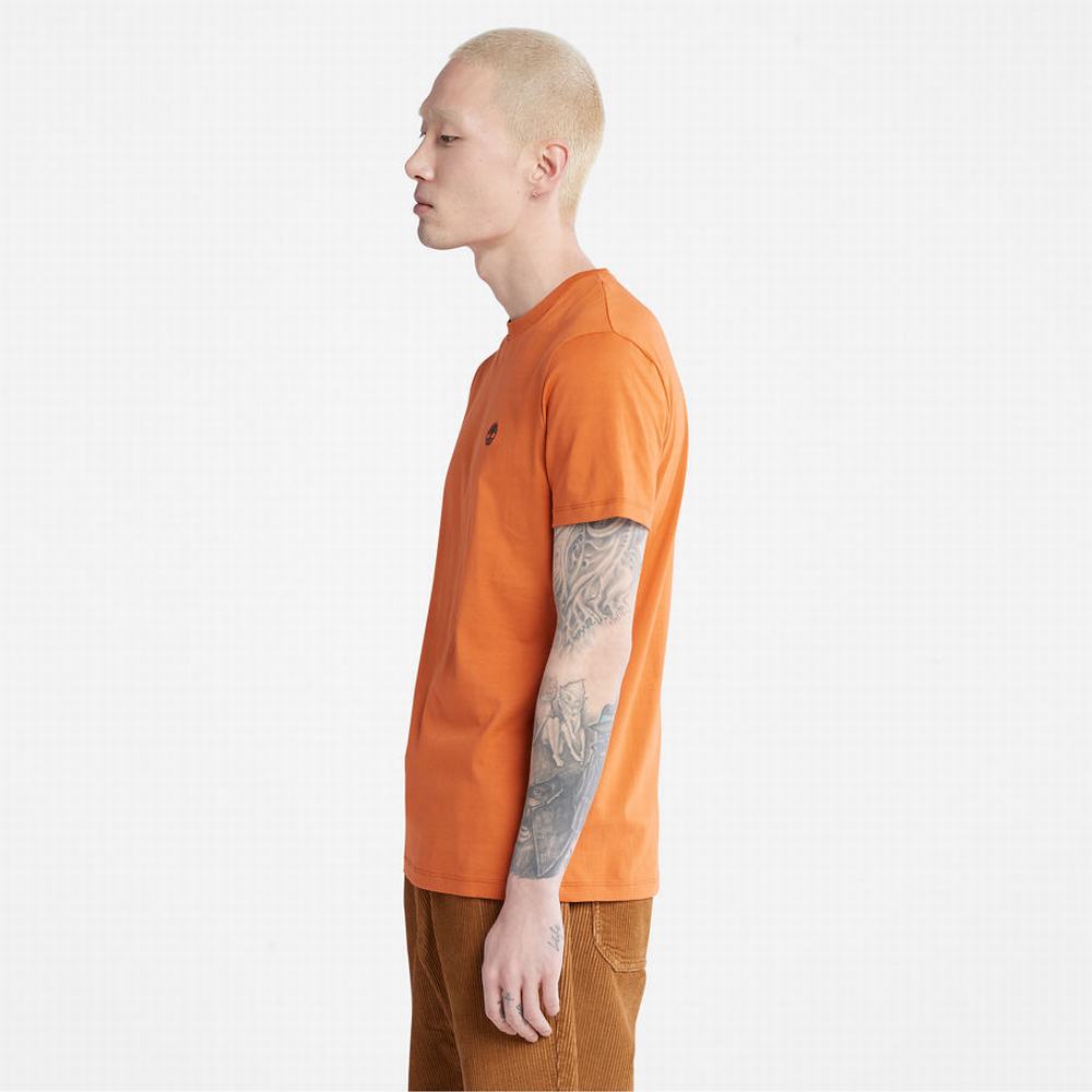 Timberland Dunstan River Crewneck Tişört Erkek Turuncu | TR-4082G