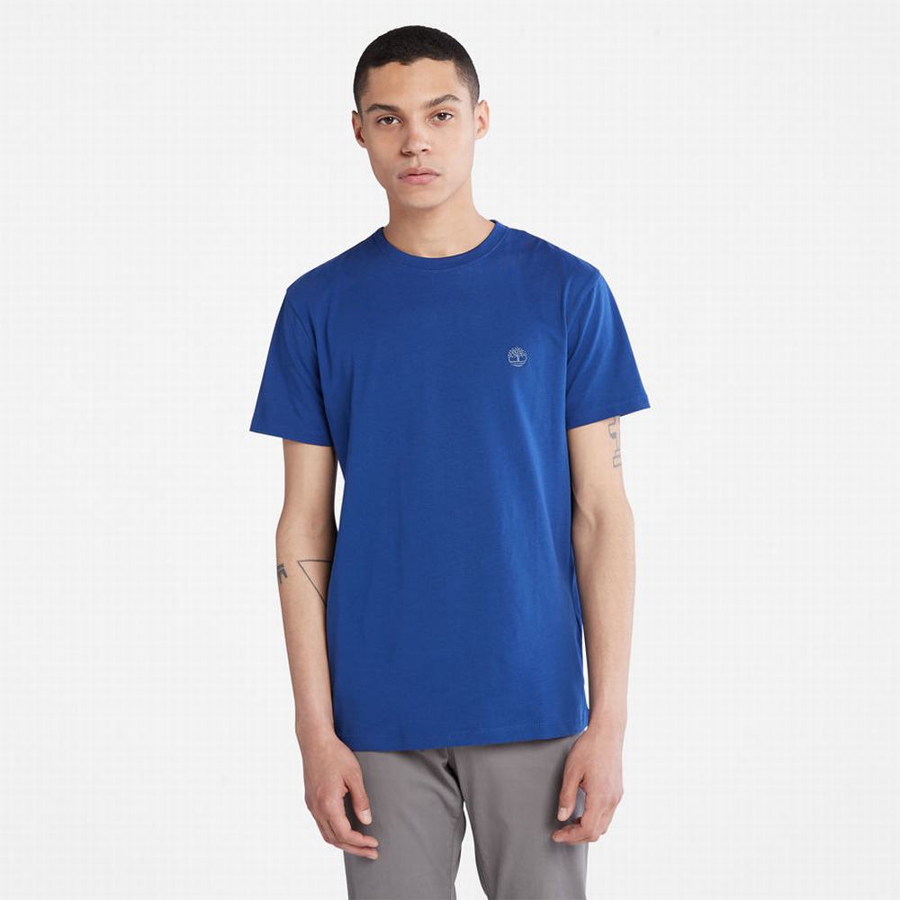 Timberland Dunstan River Crewneck Tişört Erkek Koyu Mavi | TR-5941F