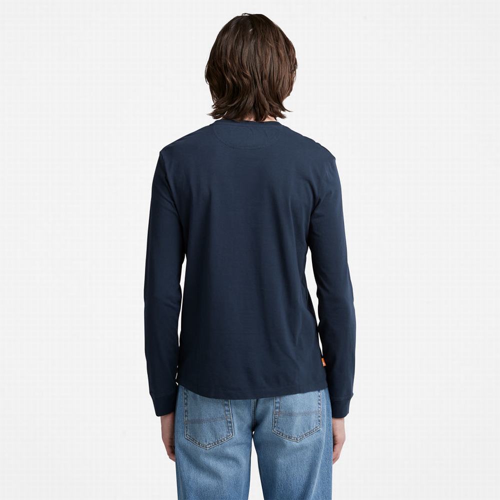 Timberland Dunstan River LS Tişört Erkek Lacivert | TR-6208U