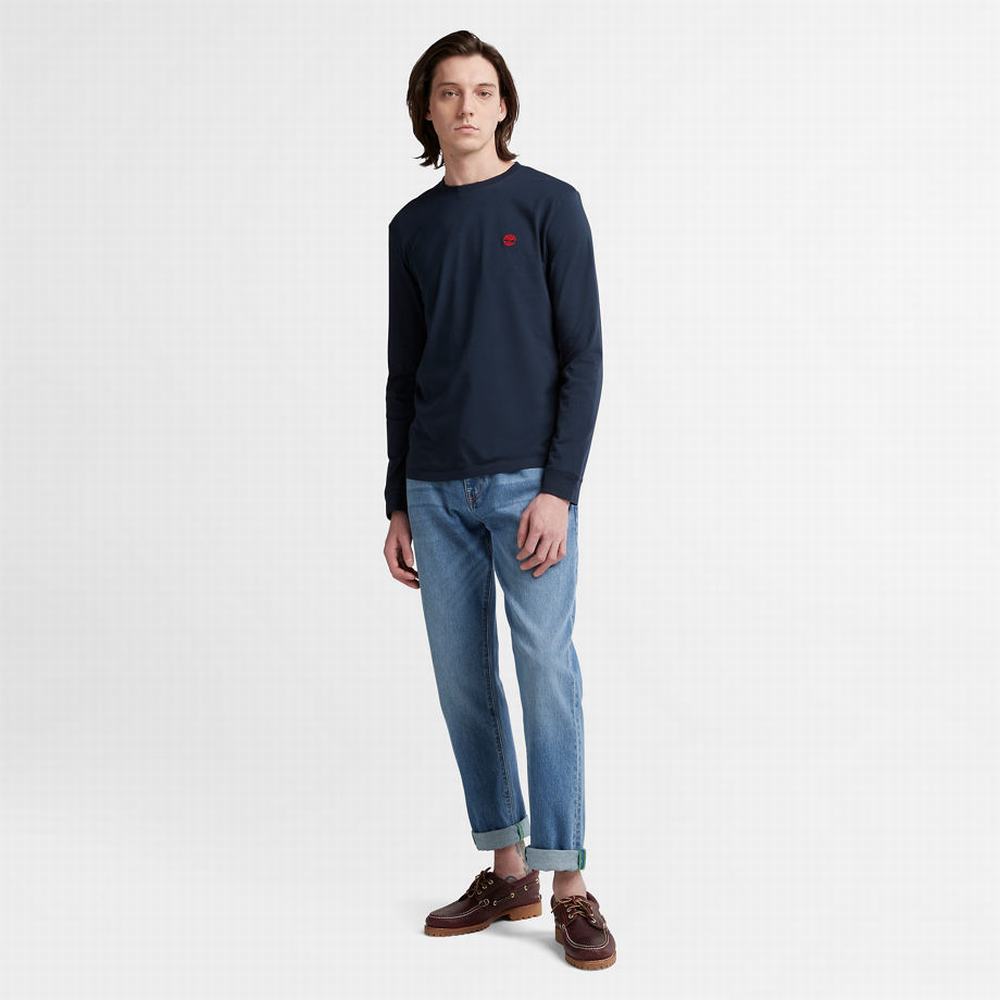 Timberland Dunstan River LS Tişört Erkek Lacivert | TR-6208U