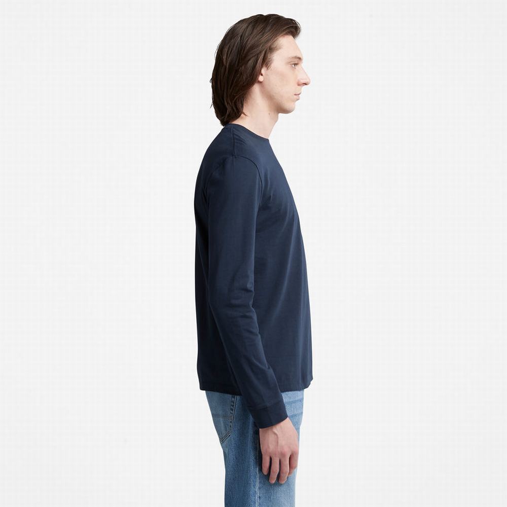 Timberland Dunstan River LS Tişört Erkek Lacivert | TR-6208U