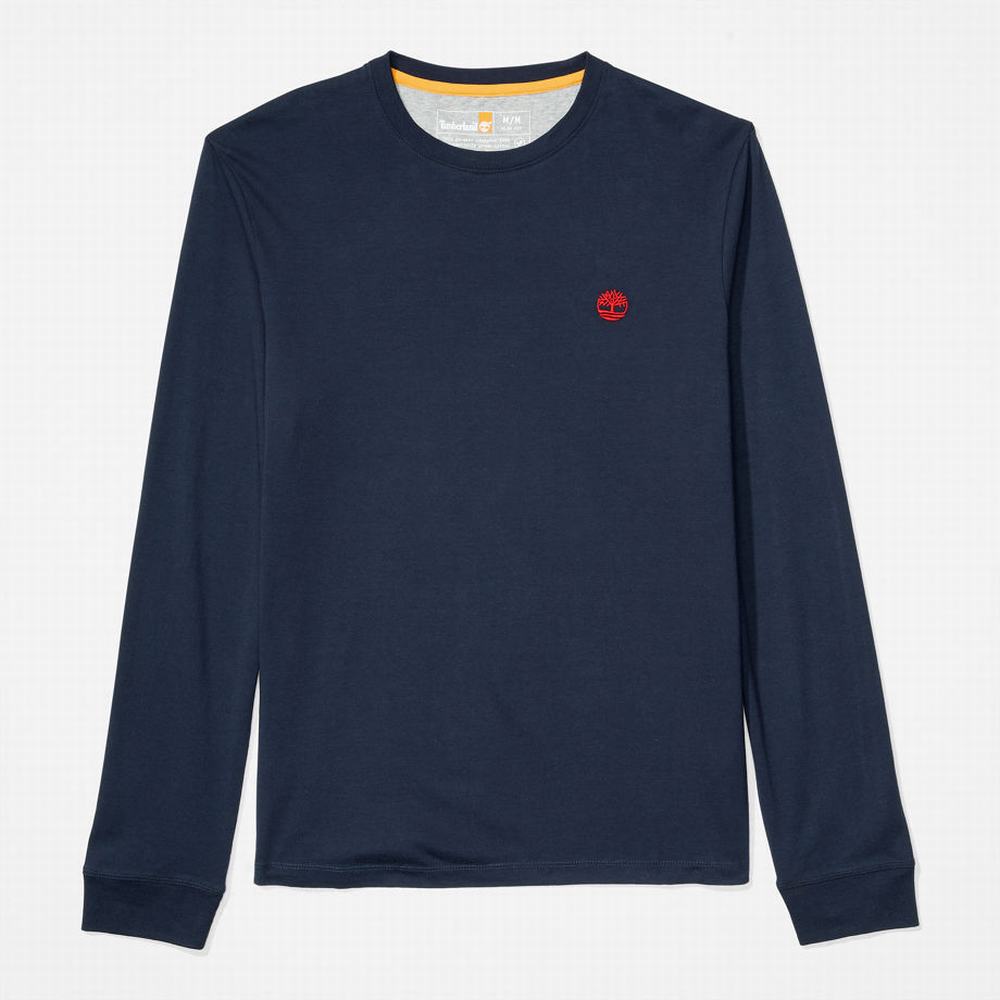Timberland Dunstan River LS Tişört Erkek Lacivert | TR-6208U