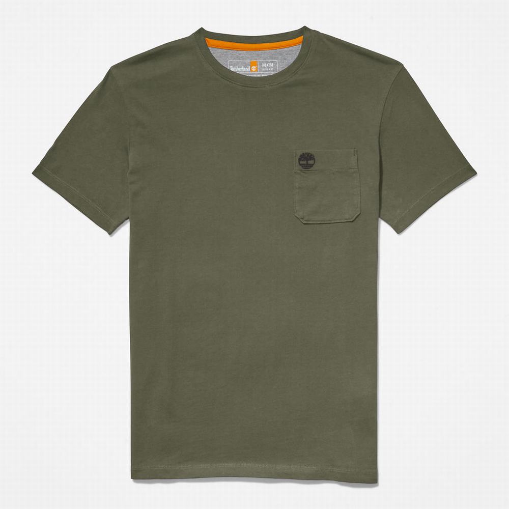 Timberland Dunstan River Pocket Tişört Erkek Yeşil | TR-5873G