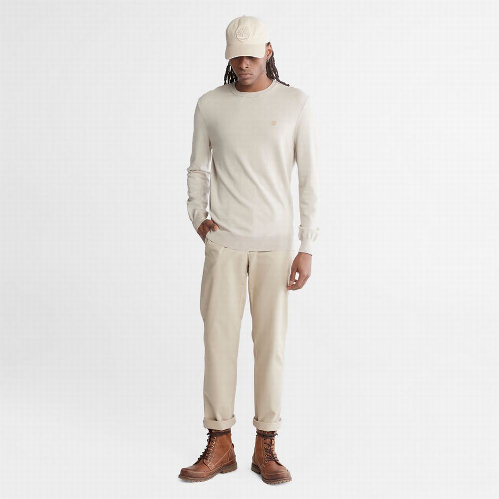 Timberland EK+ Lightweight Süveter Erkek Bej Rengi | TR-3579Y