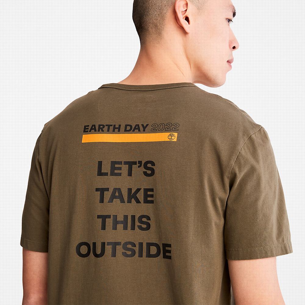 Timberland Earth Day EK+ Tişört Erkek Koyu Yeşil | TR-7245N