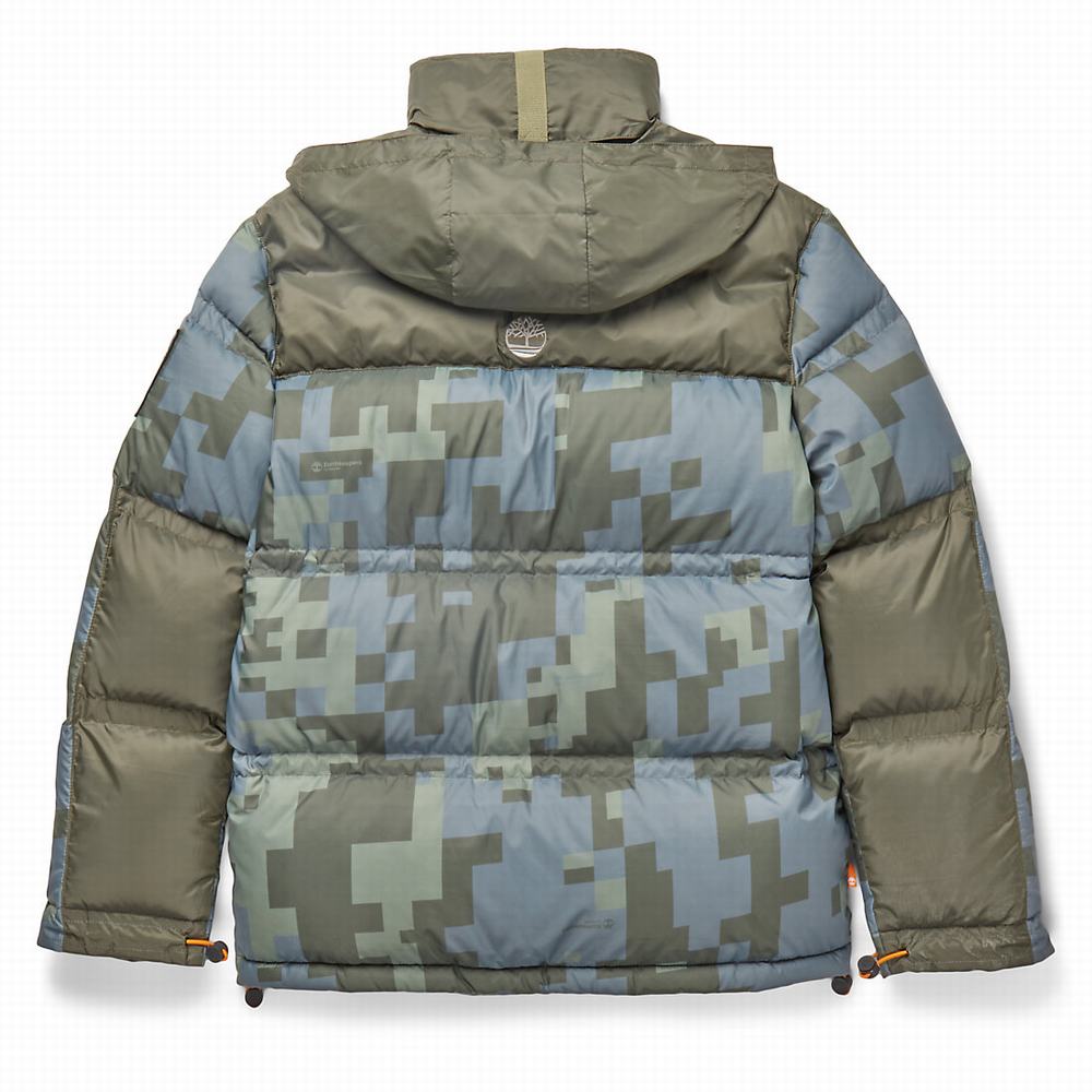 Timberland Earthkeepers® by Raeburn All Gender Puffer Ceket Erkek Yeşil Camo | TR-6809G