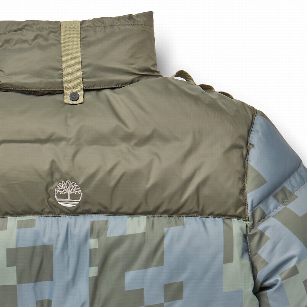 Timberland Earthkeepers® by Raeburn All Gender Puffer Ceket Erkek Yeşil Camo | TR-6809G