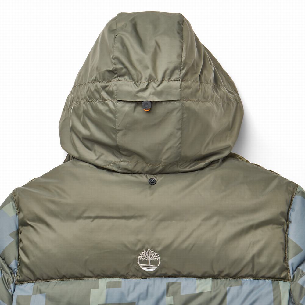 Timberland Earthkeepers® by Raeburn All Gender Puffer Ceket Erkek Yeşil Camo | TR-6809G