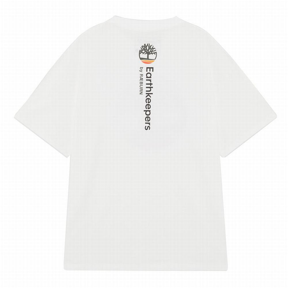 Timberland Earthkeepers® by Raeburn All Gender Logo Tişört Erkek Beyaz | TR-8912P