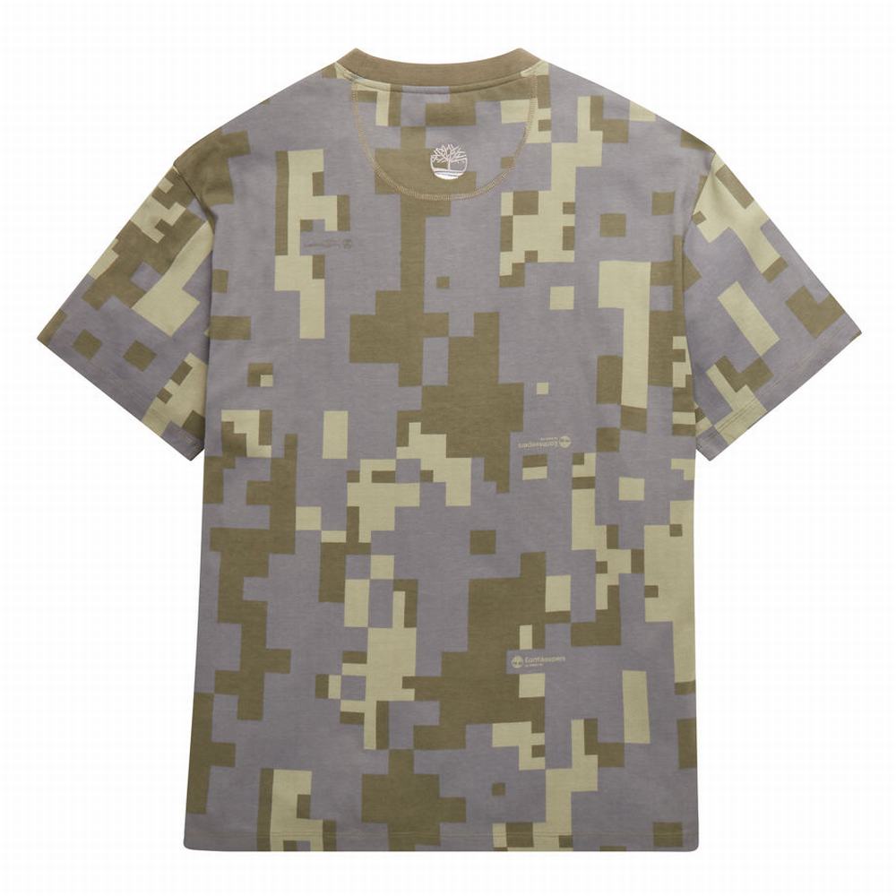 Timberland Earthkeepers® by Raeburn All Gender Print Pocket Tişört Erkek Yeşil Camo | TR-9213R