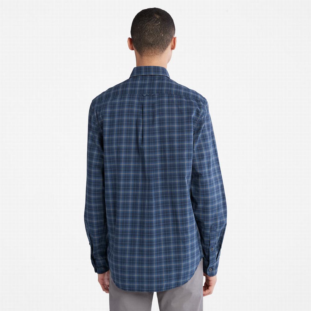 Timberland Eastham River Stretch Check Gömlek Erkek Lacivert | TR-8512L