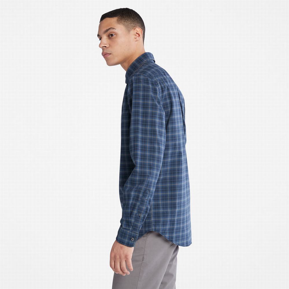 Timberland Eastham River Stretch Check Gömlek Erkek Lacivert | TR-8512L