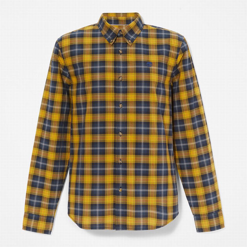 Timberland Eastham River Stretch Checked Gömlek Erkek Sarı | TR-7396Z