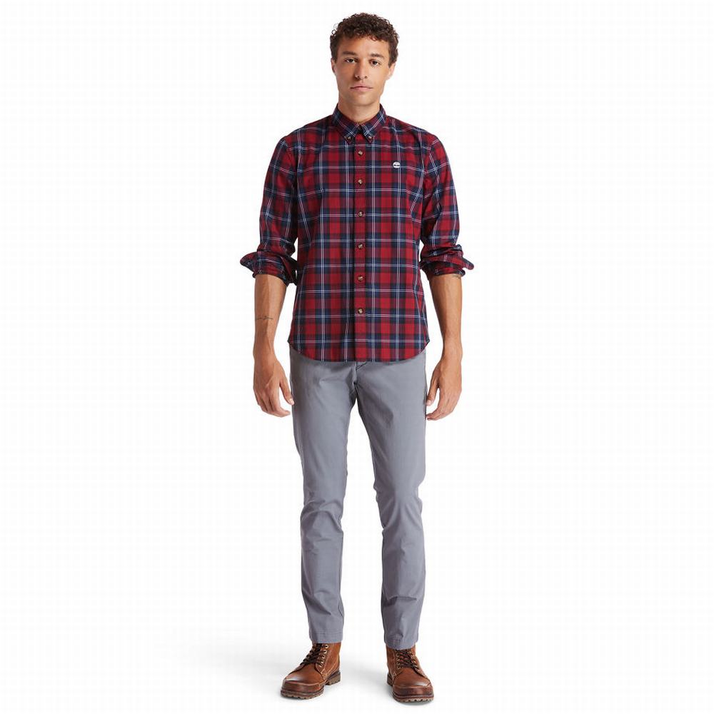 Timberland Eastham River Tartan Gömlek Erkek Kırmızı | TR-1485L